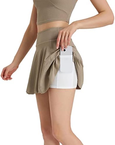 Tikенски тениски здолништа за тенис на тиквек за жени со џебови со високи атлетски здолништа со атлетски здолништа Халара Голф здолниште