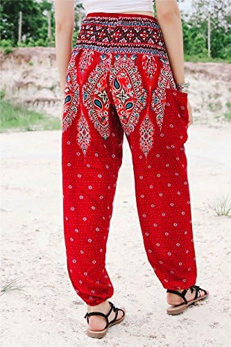 Лофбаз харем панталони за жени јога бохо хипи облека женски палацо боемски пижама плажа индиски цигански џин облека цветни 1