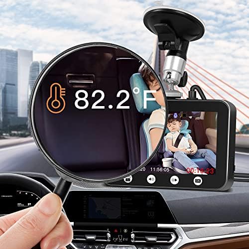 Рекордер за фотоапарати за автомобили Vsysto-4,3 HD монитор за монитор за мониторинг на задниот дел на задното седиште со мониторирање на лента
