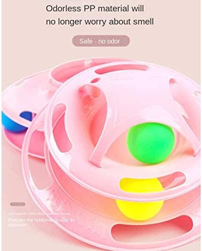 Ниво на кула за играчки на Na Cat 3/4 Кружен тунел со топки со движење на топки - Интерактивна фиока за обука за игра - Потребно