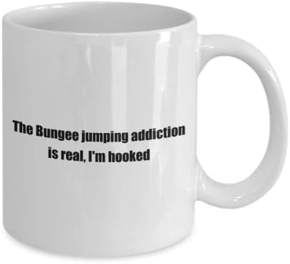 Смешни Банџи Скокање Хоби Класичен Кафе Кригла: Банџи скокање зависност. Одличен подарок За Хобисти Бела 11оз