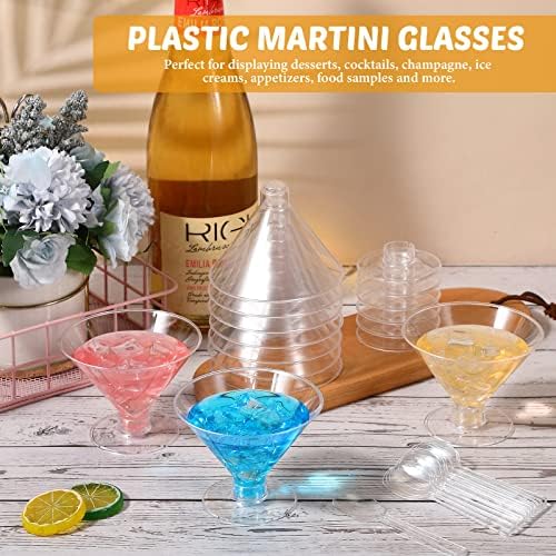 100 Пакети Пластични Чаши За Мартини За Еднократна Употреба 5 мл Мини Чаши За Десерти Проѕирни Пластични Чаши За Истрели Нераскинливи