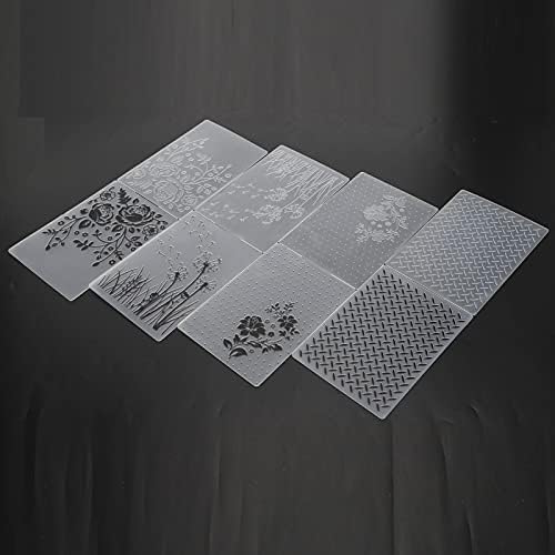 Јемирт 4 парчиња за втиснување, пластични папки за втиснување DIY -картички правејќи белешки за занаетчиски хартија за занаетчиски