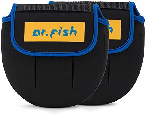 Д -р Фиш 6 Чорапи за риболов шипки со 2 XL вртење на ролна за риболов пол заболувања на ракави, заштитник на риболов, торба за риболов со неопренови