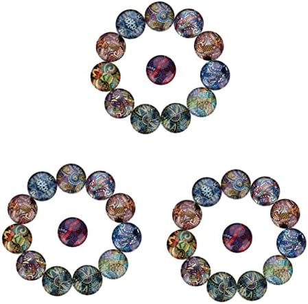 Sewacc 60 парчиња тркалезни стакло околу мозаични плочки стаклени лепенки стаклени камења стакло купола кабохони имитирани скапоцени