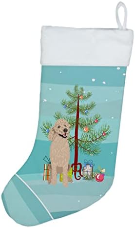 Богатства на Каролина WDK3121CS Пудлица Стандард Кафе Ау Лајт Божиќ Божиќно порибување, камин што виси чорапи Божиќна сезона забава Декорации
