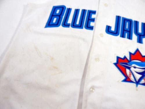 Dunedin Blue Jays 10 Game користеше бел Jerseyерси Vest 44 DP15898 - Игра користена МЛБ дресови