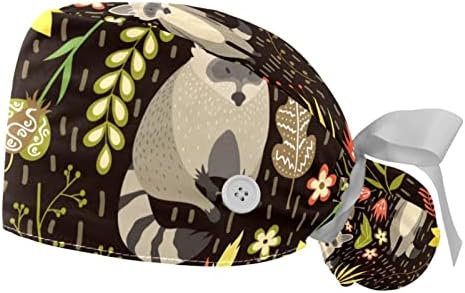Свиња животни 2 парчиња прилагодливи буфонски капи со копчиња и обвивки за вратоврска на главата за џемпери лента