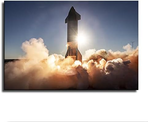 SpaceX Rocket starship за да го истражите универзумот уметнички постер платно платно сликање печатена wallидна уметност модерна