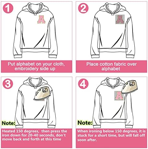 Quirzx 3 инчи Chenille броеви закрпи со пеглано лепило, железо на број за спортска маица во Jerseyерси, бела, златна, розова