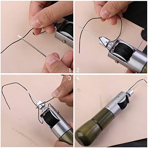 WXBDD Професионална кожна занаетчиска алатки комплет за шиење на рака за шиење за шиење на шал