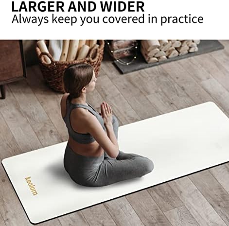 Keolorn Non-Slip Yoga Mat Eco Friendly Friendly Вежба и тренингот Мат за жени за дома, пилатес и вежби за подот