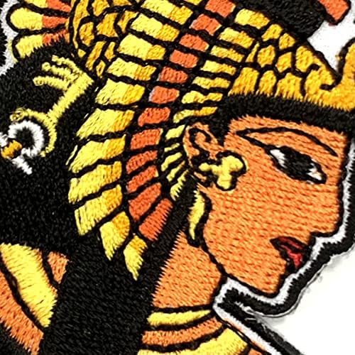 A-One 2 PCS Pack- Cleopatra Patch+Egypt Flag Lapel Pin, Историја Интелектуална убава секси жена везови, пин за сувенири за културна