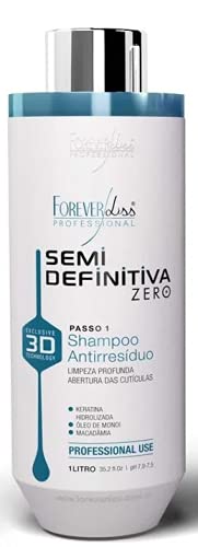 Засекогаш Лис - Linha Semi Definitiva Zero - KIT Realinhamento Capilar Shampoo 1000 ml + Mascara 1000 ml -