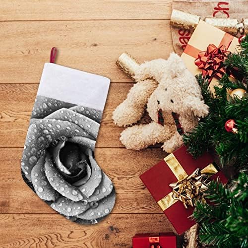 Црно бело романтично розово црвено Божиќни празници за домашни украси за Божиќно дрво камин што виси чорапи
