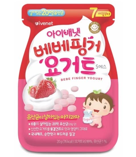 Ивенет Бебе Прст јогурт за 7м+ 20гр-слатко-киселиот вкус ги стимулира пупките за вкус на бебето. Стопете се во уста или може да го џвакате