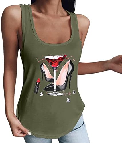 Женски маички преголеми кошули жени обични дневни кошули без ракави маица графички печатење u вратот случајни врвови на врвови