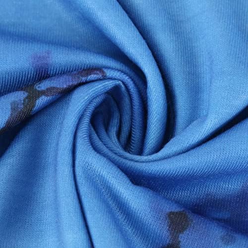 Летна есенска блуза е за жени 2023 година со кратки ракави памучни екипаж цветни графички салон лабави вклопени опуштени вклопни врвни