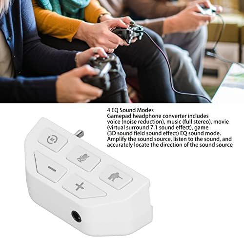 Адаптер за слушалки на Gowenic Stereo за Xbox One, Audio Controller за слушалки за засилувач на звук за Xbox One со 4 режими на звук