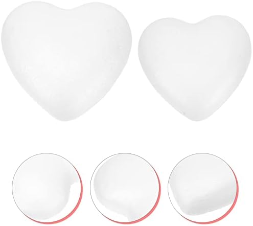 2 парчиња занаетчиска пена срце срцев ден на вinesубените ден во форма на пена во форма на пена полистирен пена срце за DIY занаетчиски
