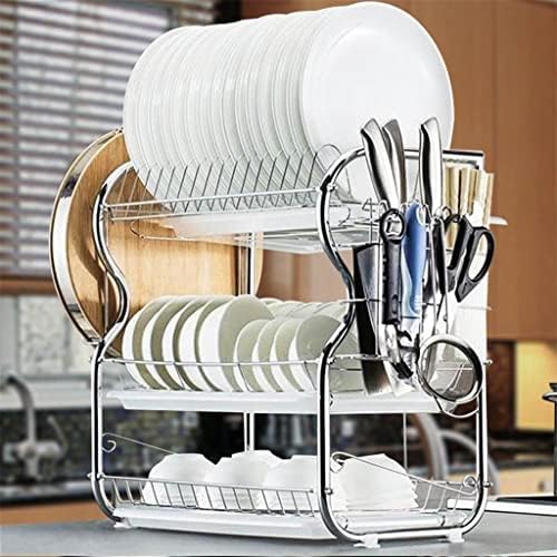 Tddgg не'рѓосувачки челик 3-слој кујнски сад за мозоци за миење садови за миење садови за сушење на просторот за заштеда на домаќинството
