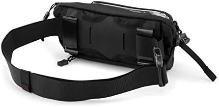 Vertx Socp Sling Tactical Fanny Pack Weist Covelity Hip торбичка торбичка за појас со прилагодлива лента, тактичка работна опрема, црна е
