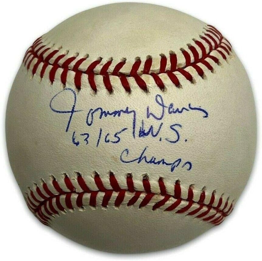 Томи Дејвис потпиша бејзбол на Националната лига NLB W/ 63/65 W.S. Champs JSA - автограмирани бејзбол