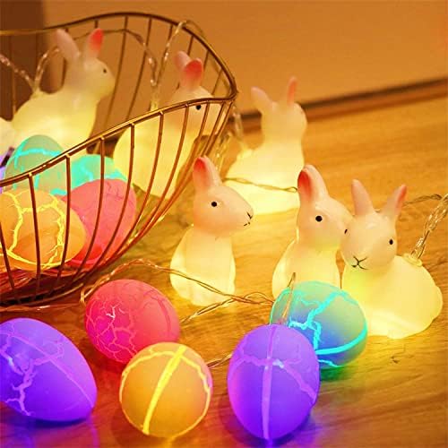 Guolarizi жица Велигденски јајца и Зајак од светлина за забави за домашни ламби оперирани светла за батерии LED LED светло