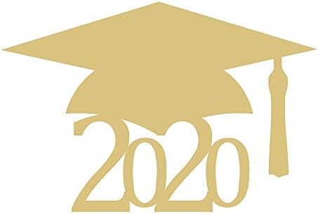 Капа за дипломирање 2020 Исечок Недовршено Дрво Сениорска Капа И Наметка Колеџ Мдф Форма Платно Стил 1