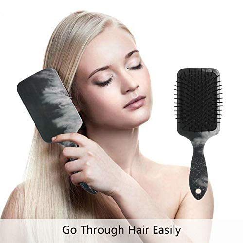 Четка за коса со перничиња од ВИПСК, пластична разнобојна темно море, соодветна добра масажа и анти статична четка за коса за коса за сува и влажна