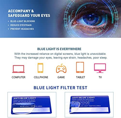 Хенотин очила за читање со 5 пакувања Сино светло блокирање за жени мажи со лесни компјутерски читатели со пролетна шарка