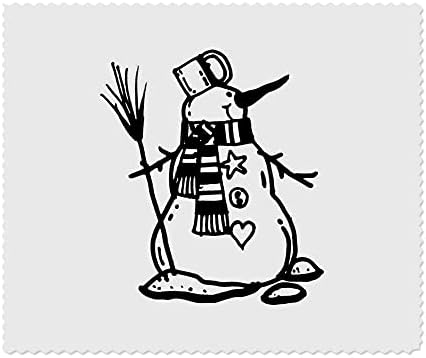 Азиеда 2 x 'Снежен човек со метла' микрофибер леќи/чаши за чистење на крпи за чистење