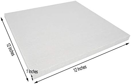 Пена од стиропор - 12 | квадратен рамен | бел | пакет од 12