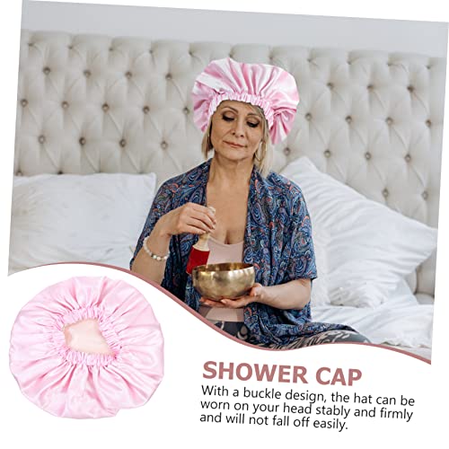 Beavorty Sated поставени турбани за жени дами капи за спиење за жени кои можат да се употребуваат еднократно туширање, жени ноќна капа за