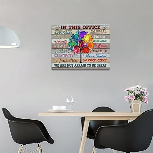 Во оваа канцеларија wallидна уметност инспиративна wallидна уметност за канцелариски мотивациони цитати слики платно сликарство за печатење
