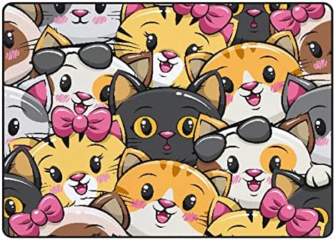 Ползи во затворен тепих играат душек, симпатичен цртан филм за мачки за дневна соба спална соба едукативна расадник под подрачје,