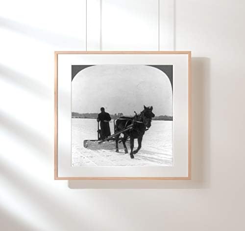 Бесконечни фотографии Фото: берба на мраз | Езерото Конеаут, Пенсилванија | 1907 | Историска репродукција на фотографии
