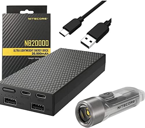 Nitecore Traveling Companion NB20000 Multi Ports USB Power Bank 20,000mAh w/Eco-Sensa VC4 4-слот дигитален полнач