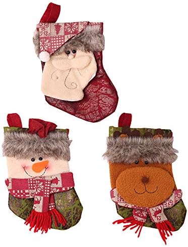 Божиќна декорација чорапи Божиќно декорација чорапи чорапи Детска подарок бонбони торби симпатична Дедо Мраз Клаузула Снежен човек празник Класична