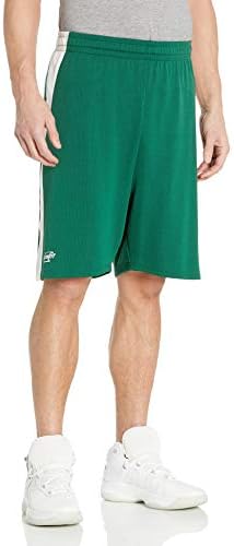 Интензитет Дијамант со рамен шорцеви од кошарка, темно зелена/бела, мала
