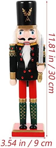 БЕСПЕРТБЛА Оревокршачка фигура Божиќна дрвена оревчерка војник висок 30 см, високи, оревци за оревци, манекенка, модел на оревчести