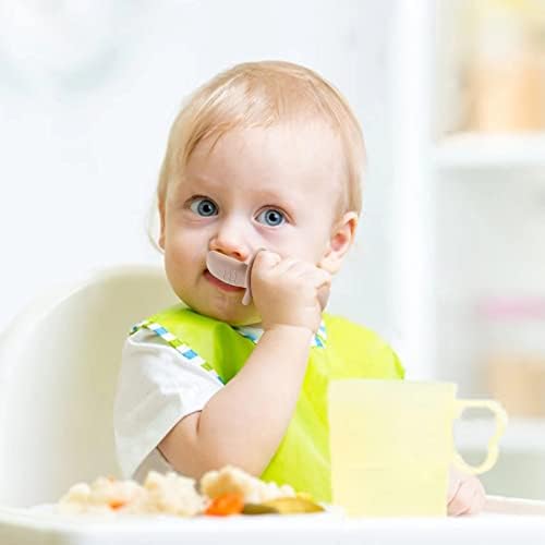 Пандаеар 4 Спакувајте Силиконски Лажици За Бебиња И Комплет За Хранење Вилушка-Прво Прибор За Самохранење Против Задави За Одвикнување Предводени