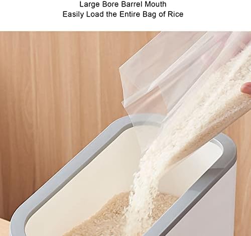 Chiciris Rice Dispenser Box Grain Cantain Cantainer Херметички голем капацитет за домашна кујна паметен диспен