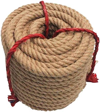 18мм јута јаже, 65,6 стапки тешка должност искривена природна јаже од коноп за занаетчиство, замав кревет, оградување, пристаниште,