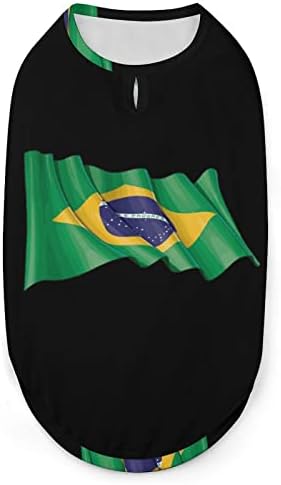 Кошули со кучиња од бразилско знаме пулвер кучиња облека миленичиња џемпер јакна за мали средни кучиња и мачки xl