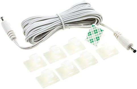 Кабел за интерконекција Eshine - машки до машки, 3,5 mm x 1,35мм, за LED под осветлување на кабинетот со жични клипови