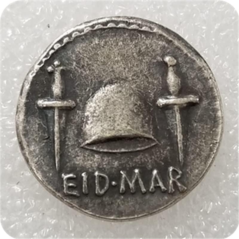 Антички Занаети Римска Монета Комеморативна Монета Месинг Сребрен Сребрен Долар Сребрен Круг *3434