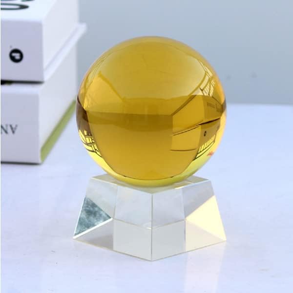 Xizhi Crystal Ball K9 цврста кристална топка со бесплатен кристален штанд K9 Кристална топка за домашна декорација Фотографија и забава, 50мм /