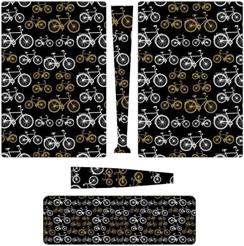 Налепници за налепници на кожата на златниот сјај за велосипеди за налепници за дигитално издание PS5 за PS5 конзола и отпорен
