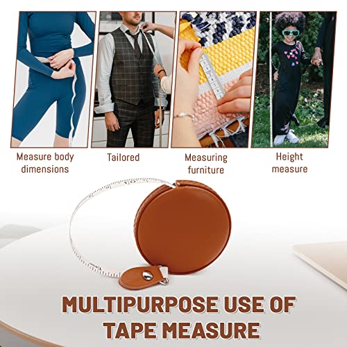 Мерка мерка за мерка на кожна лента од 3 парчиња, мерка со двојна еднострана лента за шиење, мала мерна лента за мерење на занаетчиска ткаенина